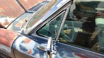 64-66 Thunderbird Coupe Driver Left Front Vent Window Small Door Glass Wih Frame