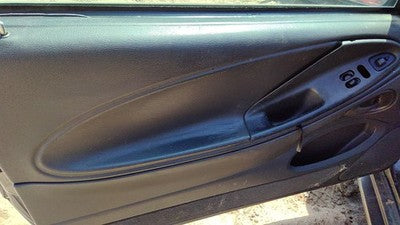 01-04 Ford Mustang Driver Left Front Door Trim Panel With Master Switch Black 9W