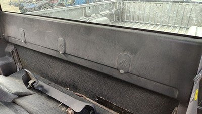 02 Sierra 2500 Hd Rear Trim Panel Behind Seat Below Back Glass Oem Graphite 12d