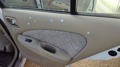 00-02 Sentra Passenger Right Rear Door Trim Panel With Switches Back Sand H