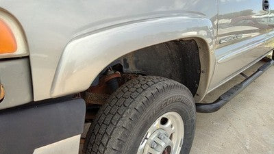 99-02 Sierra 2500 Hd Driver Left Front Wheel Flare Moulding Fender Pewter 11u