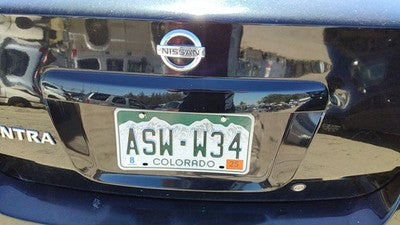 08 Sentra License Plate Trim Surround Panel Oem Tail Trunk Finish Black Kh3