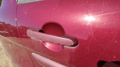 06-11 Accent Passenger Right Rear Outside Door Handle Back 5r Wine Red 4 Door