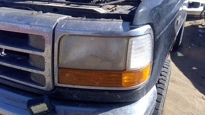 92-96 Ford Bronco Complete Driver Left Front Headlight Turn Signals Chrome Trim