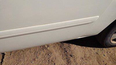 2007 Dodge Caravan Driver Left Rear Moulding From Door Back Trim Strip White Pw1