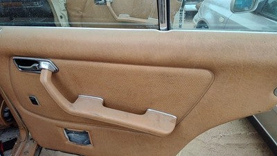 80 Mercedes 300Td Passenger Right Rear Door Trim Panel With Switches Back Brown