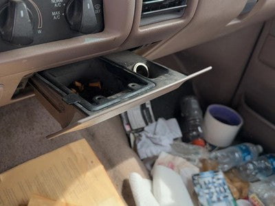 1992-1997 Ford F250 Ash Tray Assembly Oem Slide Out Dash Brown Rk F5Tz1504320A