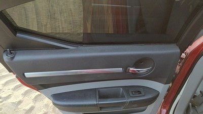 08-10 Charger Driver Left Rear Door Trim Panel With Switches Back Db Slate Gray