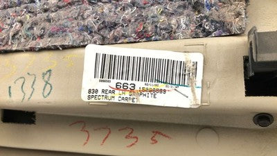 01 02 Sierra 2500 Hd Driver Left Rear Door Panel With Switches Back Graphite 12D