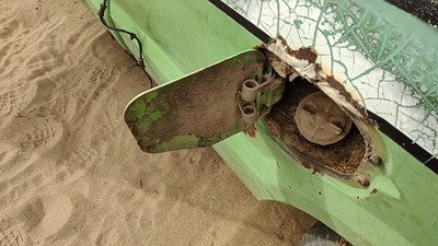 1977 Ford Courier Fuel Tank Door With Hinge Gas Lid Oem Filler Green