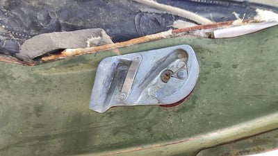 1953 Chevy Bel Air 150 Sedan Driver Left Rear Door Latch Striker Oem