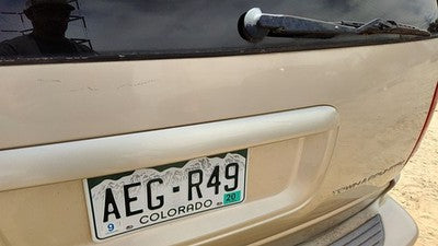 00 Town & Country License Plate Trim Surround Panel Oem Tail Trunk Finish Gold