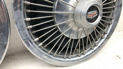 1970-1973 Mercury Cougar Hub Cap Wheel Cover Oem 14 Inch Wire Spoke Set Of 3