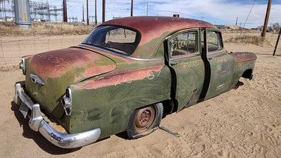 1953 Chevy Bel Air 150 Sedan Driver Left Rear Brake Backing Plate Assembly Oem