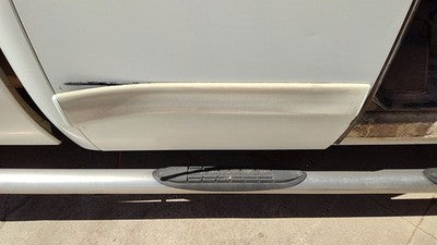 07 08 Silverado 2500 Passenger Right Rear Moulding Door Back Trim White 50U
