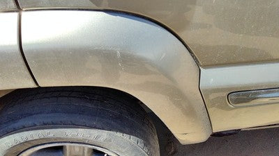 02-04 Liberty Passenger Right Rear Wheel Flare Moulding From Door Back Khaki Pjc