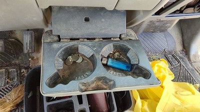 99 Chevy Silverado 1500 Slide Out Dash Mounted Cup Holder Assembly Oem Gray 92D