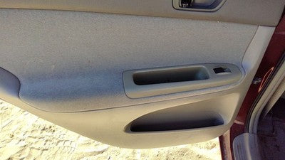 02-04 Toyota Camry Driver Left Rear Door Trim Panel With Switches Back Taupe 43