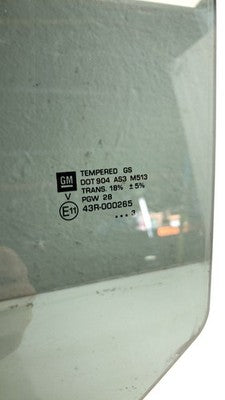2007-2013 Gmc Sierra 1500 Passenger Right Rear Side Window Door Glass Oem Back