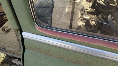 53 Chevy Bel Air 150 Sedan Driver Left Rear Moulding From Door Back Trim Chrome