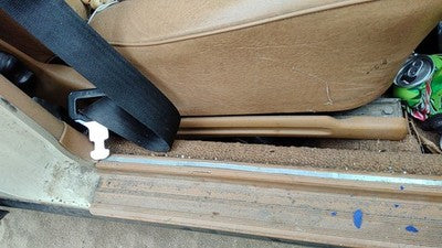 1980 Mercedes 300Td Passenger Right Side Seat Trim Panel Oem Brown