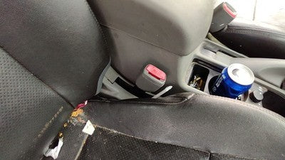 07-10 Nissan Sentra Passenger Right Front Seat Belt Buckle Receiver Charcoal W