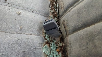 1986 Dodge Ram W250 Driver Left Front Seat Belt Buckle Receiver Oem Gray