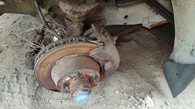 73-80 Van B200 Driver Left Front Spindle Steering Knuckle With Wheel Hub Oem