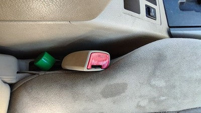 09-12 Toyota Rav-4 Passenger Right Front Seat Belt Buckle Receiver Sand Beige