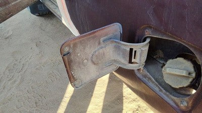 1983 Gmc Sierra C3500 Fuel Tank Door With Hinge Gas Lid Oem Filler Brown