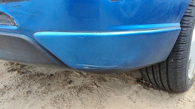 05 Mazda 3 Passenger Right Rear Corner Moulding On Rear Bumper 27B Winning Blue