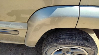 03-04 Jeep Liberty Driver Left Rear Forward Wheel Flare Door Moulding Khaki Pjc