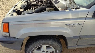 1993-1998 Jeep Grand Cherokee Driver Left Front Fender Oem Silver 55031834