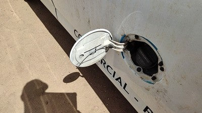 2004-14 Chevy Express Van Fuel Tank Door With Hinge Gas Lid Oem Filler White 50U
