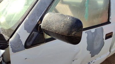 1988-1999 Chevy Silverado 1500 Driver Left Manual Side Mirror Door Mounted White