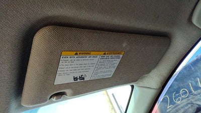2007-2011 Nissan Versa Passenger Right Sun Visor Oem Charcoal G 96400Em21A