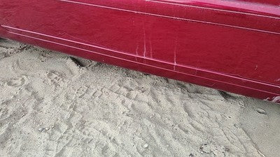 95-02 Eldorado Driver Left Lower Rocker Panel Moulding Side Crimson Red 86U