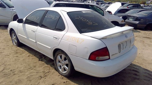 00-03 Sentra Passenger Right Rear Moulding On Door Back Trim Strip White Qm1