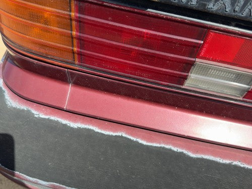 86-88 Maxima License Plate Trim Surround Panel Oem Tail Trunk Finish Sdn Red