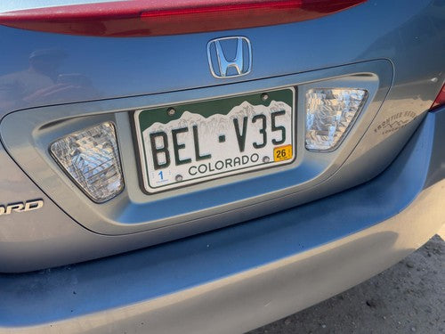 06-07 Accord License Plate Trim Surround Tail Trunk Finish Sedan Cool Blue B542M