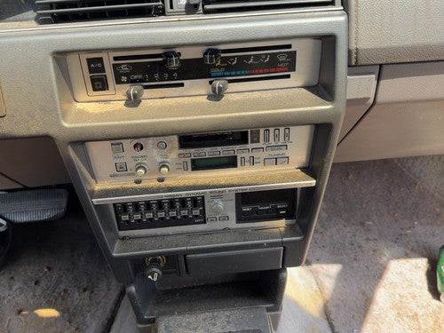 1987-1988 Nissan Maxima Trim Bezel Around Radio Surround Dash Panel Oem Gray