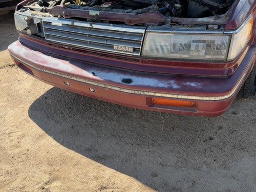 1987-1988 Nissan Maxima Front Bumper Cover Assembly Oem 4Dr Sedan Red 6202238E25