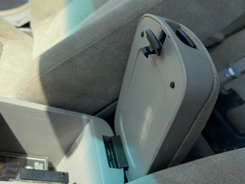01-03 Elantra Center Console Lid Only Arm Rest Fold Down Manual Cloth Gray Ze