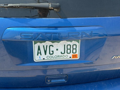 02-07 Vue Redline License Plate Trim Surround Tail Trunk Finish Pacific Blue 91U