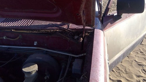 1981-1987 Isuzu Pup Pickup Driver Left Hood Hinge Assembly Oem Red 94217433