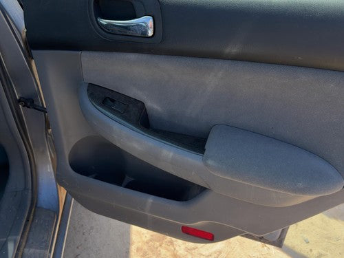 06-07 Accord Passenger Right Rear Door Trim Panel With Switches Back Sedan Gray
