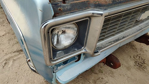 73-78 Chevy C10 Passenger Right Headlight Trim Surround Panel Oem Door 376628