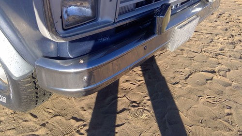 1978-1991 Chevy G20 Van Chrome Front Bumper With Brackets Oem 00464364
