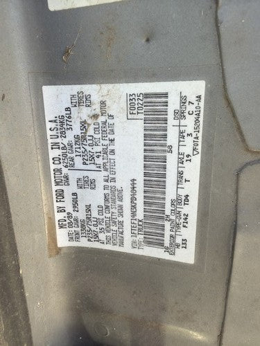 1987-1991 Ford F150 Parking Brake Pedal Assembly Oem Complete Emergency Unit