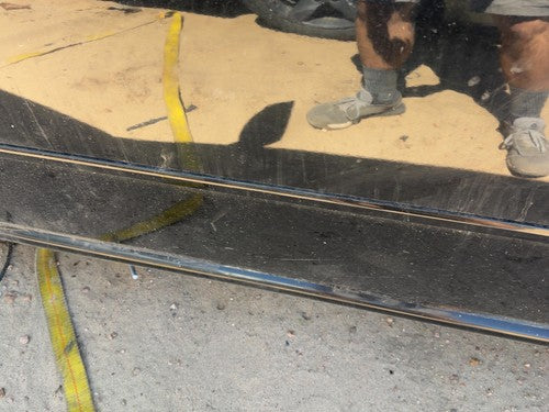 06-07 Infiniti M35X Driver Left Front Moulding From Door Oem Black Obsidian Kh3